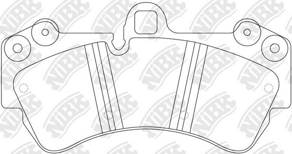 Колодки тормозные VW Touareg PORSCHE Cayenne передние (4шт.) NIBK PN0345W NIBK