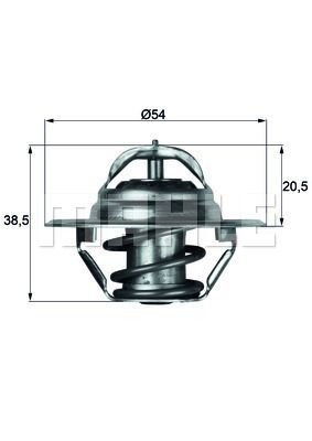 Термостат VW Golf (77-),Passat (73-97) AUDI 80 (73-96) VOLVO V40 (95-99) (87град TX 13 87D MAHLE KNECHT