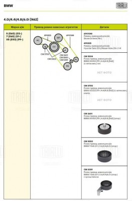 Ролик приводного ремня CM 2601 TRIALLI