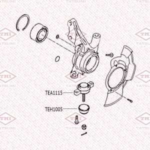 Опора шаровая нижняя L/R HYUNDAI Tucson 04-KIA Sportage 04- TEA1115 TEA1115 TATSUMI