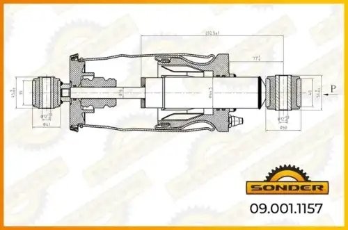 Амортизатор кабины MAN о.н 81417226084 — 2 года безусловной гарантии 090011157 SONDER