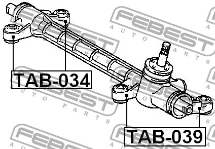 Сайлентблок TOYOTA Corolla (01-) рулевой рейки FEBEST TAB-034 FEBEST