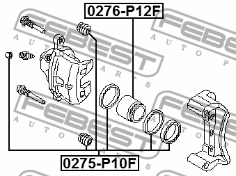 рем.к-т диск.торм.! d54 (Bendix)\ Nissan Primera <95 0275-P10F FEBEST