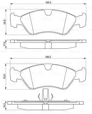 OPEL ASTRA F/CALIBRA A/OMEGA A 156,3мм 0 986 491 900 BOSCH