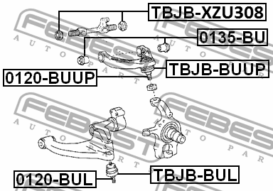 Пыльник TOYOTA опоры шаровой верхней FEBEST TBJB-BUUP FEBEST