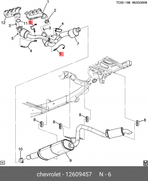 Датчик кислорода CHEVROLET Tahoe CADILLAC Escalade OE 12609457 GENERAL MOTORS