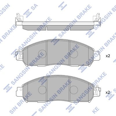 Колодки передние NISSAN NP300 SP4080 SP4080 SANGSIN