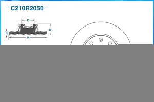Тормозной диск передний C210R2050 C210R2050 CWORKS