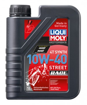 Масло моторное синтетическое для 4-т мотоц Motorbike 4T Synth Street Race 10W-40 20753 LIQUI MOLY