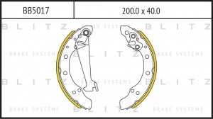 Колодки тормозные барабанные VW Golf/Polo 91- BB5017 BB5017 BLITZ
