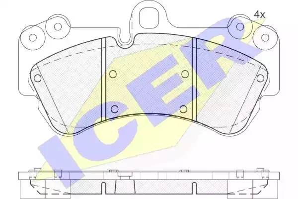 181620 колодки дисковые передние!\ VW Touareg 3.2i/4.2i/2.5TDi/5.0TDi диск 17' 0 181620 ICER