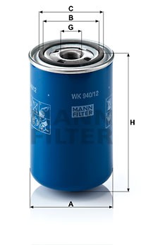 Фильтр топливный WK940/12 WK94012 MANN FILTER