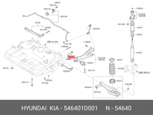 болт регулировочный! M12\ KIA Carens 06-12 546401D001 HYUNDAI