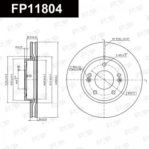 Тормозной диск с покрытием GEOMET FP11804 FP11804 FAP