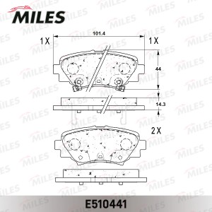 Колодки тормозные задние (Смесь CERAMIC серия PRO) MAZDA 3 13- (TRW GDB3593) E51 E510441 MILES
