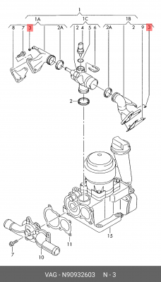 VW TRANSPORTER T5 (2003>) 6,8*2,8*12,4 N 909 326 03 VAG