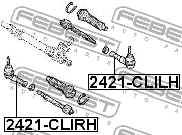 Наконечник рулевой левый NISSAN KUBISTAR X76 2003-2009 2421-CLILH 2421-CLILH FEBEST