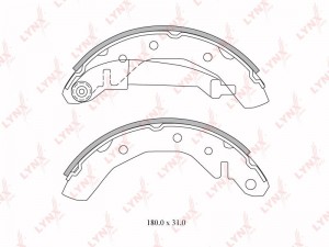 Колодки тормозные барабанные задние BS-1801 LYNXAUTO
