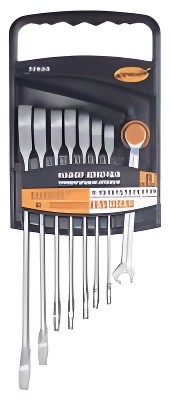 Набор ключей комбинированных 8-19мм трещоточных 8 предметов в холдере АВТОДЕЛО 30028 AVTO DELO