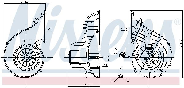 электродвигатель отопителя! в сборе\ Volvo FH EURO 6/ RVI 87751 NISSENS