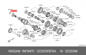 подшипник 6305 32203-95F0A 32203-95F0A NISSAN