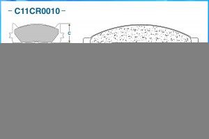 Тормозные колодки передние Low Metallic C11CR0010 C11CR0010 CWORKS