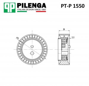 Ролик натяжной ремня ГРМ LADA VESTA PT-P1550 PTP1550 PILENGA