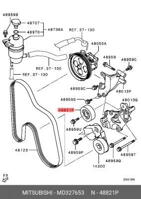 ролик приводного ремня!\ Mitsubishi L200 11-15 MD327653 MITSUBISHI
