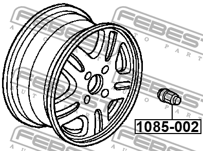 Гайка колесная 1085-002 1085-002 FEBEST