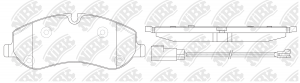 Колодки тормозные FORD Transit (14-) передние (4шт.) NIBK PN0667W NIBK