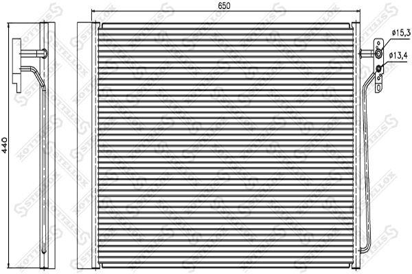 радиатор кондиционера!\ Land Rover Range Rover 3.0-4.4 02> 10-45566-SX STELLOX