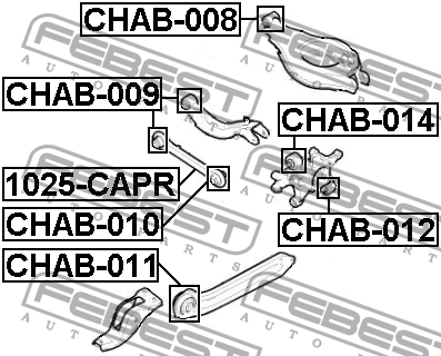 Сайлентблок задн подвески CHEVROLET CAPTIVA CHAB-009 CHAB-009 FEBEST