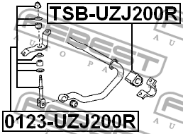 LEXUS LX 570 (2007>) 0123-UZJ200R FEBEST