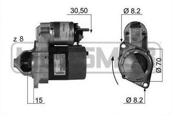 стартер! 12V 1KW z8 32° \ Omn MB Atego, Vario OM904/906 LA/HLA 220027 ERA