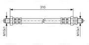 Шланг тормозной передний L=352 мм BF4849 TRIALLI