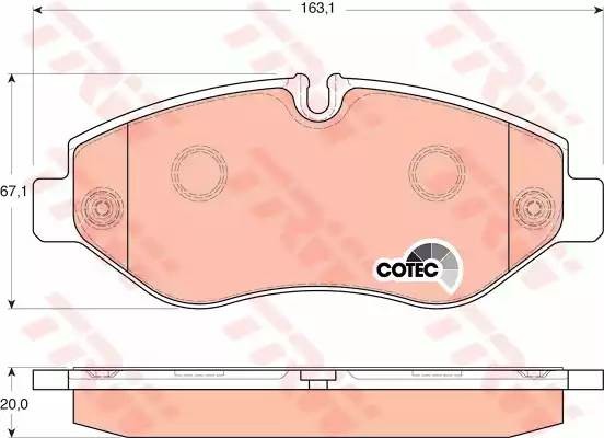 Колодки передние IVECO DAILY IV-V GDB1747 GDB1747 TRW