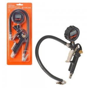 Пистолет для подкачки шин "AIRLINE" (ПШ4 12 АТМ с цифровым манометром) ATBU035 AIRLINE
