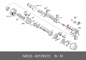 сальник!\ Iveco Eurocargo 42129272 IVECO