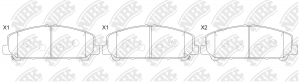 Колодки тормозные дисковые INFINITI QX80 2013 PN0841 PN0841 NIBK