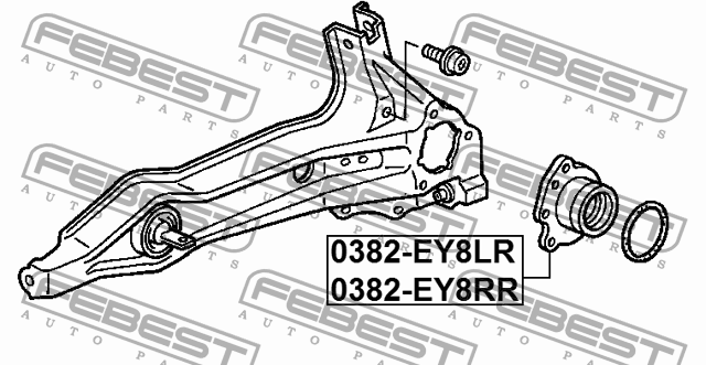 к-кт подшипника ступ. зад. лев.!\ Honda Partner/Orthia 96-05 0382-EY8LR FEBEST