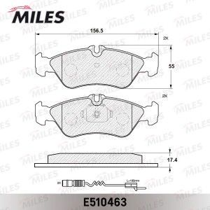 Колодки тормозные задние (Смесь CERAMIC серия PRO) MERCEDES W460/W463/SPRINTER ( E510463 MILES