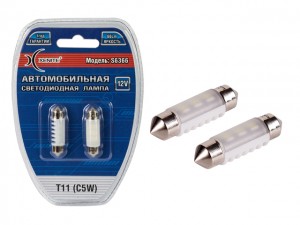Лампа светодиодная 12V C5W 1.8W SV8.5-8 36мм двухцокольная белая блистер (2шт.)  1009323 XENITE