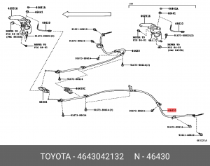 Трос 46430-42132 46430-42132 TOYOTA