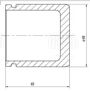 Поршень суппорта Peugeot Boxer (06-)/Citroen Jumper (06-) зад. d=48мм (RCF 10356 RCF103568 TRIALLI
