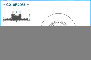 Тормозной диск передний C210R2068 C210R2068 CWORKS