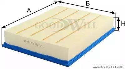 Фильтр воздушный  AG1007 AG 1007 GOODWILL