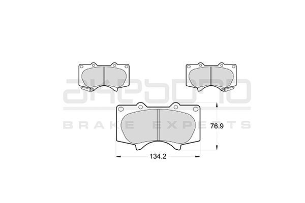 Колодки тормозные дисковые передние TOYOTA LC PRADO 120/150 AN-690WK AN-690WK AKEBONO