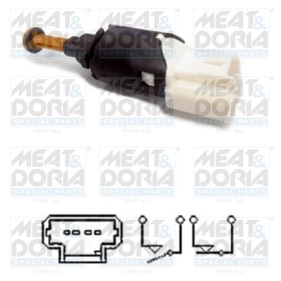 Выключатель PEUGEOT 206 (06-),307 (00-10) CITROEN C3 (03-),C5 (01-04) стоп-сигна 35061 MEAT DORIA
