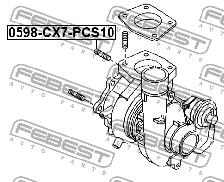 Шпилька выпускного коллектора 0598-CX7-PCS10 FEBEST
