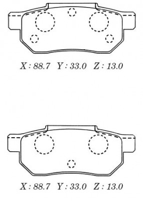 D5049-01 233 00=FDB472 !колодки дисковые з.\ Honda Accord 2.0 &16V 85-89 D5049 MK KASHIYAMA